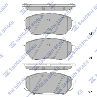 Колодка гальм. диск. HYUNDAI передн. (вир-во SANGSIN) Hi-Q (SANGSIN) SP1203