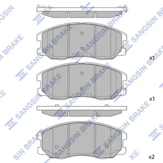 Колодка гальм. диск. CHEVROLET CAPTIVA 2.0 06 - передн. (вир-во SANGSIN) Hi-Q (SANGSIN) SP1204