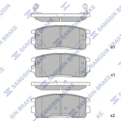 Колодка гальм. диск. CHEVROLET CAPTIVA 2.0 06- задн. (вир-во SANGSIN) Hi-Q (SANGSIN) SP1205 (фото 1)