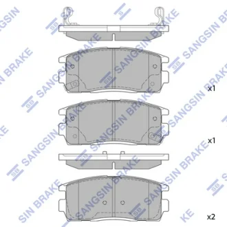 Колодка гальм. диск. CHEVROLET CAPTIVA 2.0 06- задн. (вир-во SANGSIN) Hi-Q (SANGSIN) SP1205
