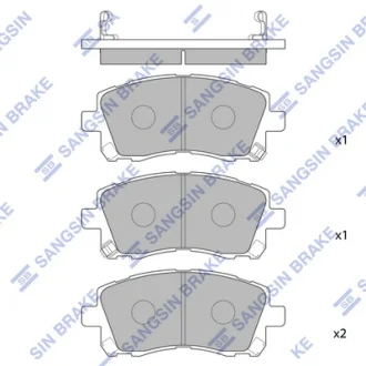 Колодка гальм. диск. SUBARU FORESTER, LEGACY -00 передн. (вир-во SANGSIN) Hi-Q (SANGSIN) SP1225