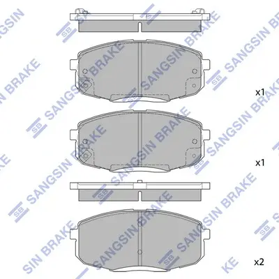 Колодка гальм. диск. HYUNDAI I30, CEED 07 - передн. (вир-во SANGSIN) Hi-Q (SANGSIN) SP1240 (фото 1)