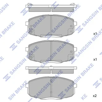 Колодка гальм. диск. HYUNDAI I30, CEED 07 - передн. (вир-во SANGSIN) Hi-Q (SANGSIN) SP1240