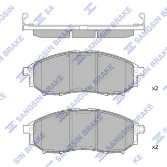 Колодка гальм. диск. NISSAN NAVARA D40 передн. (вир-во SANGSIN) Hi-Q (SANGSIN) SP1249