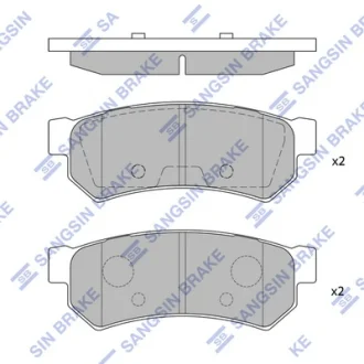 Колодка гальм. диск. CHEVROLET LACETTI 07- задн. (вир-во SANGSIN) Hi-Q (SANGSIN) SP1257