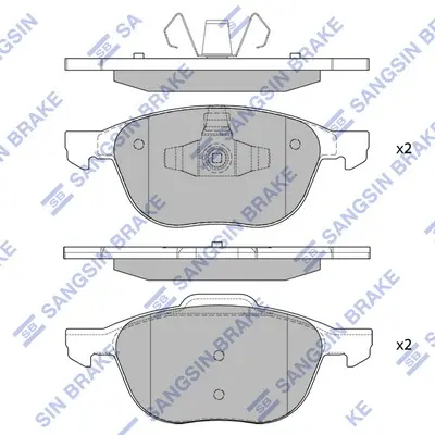 Колодка гальм. диск. MAZDA 3, 5 передн. (вир-во SANGSIN) Hi-Q (SANGSIN) SP1260 (фото 1)