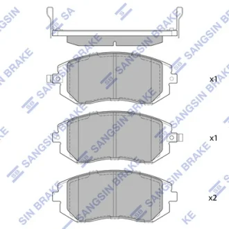 Колодка гальм. диск. SUBARU FORESTER 08 - передн. (вир-во SANGSIN) Hi-Q (SANGSIN) SP1367