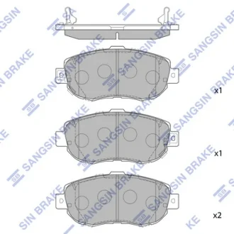 Колодка гальм. диск. LEXUS GS, IS передн. (вир-во SANGSIN) Hi-Q (SANGSIN) SP1386