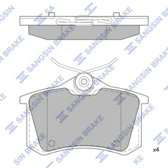 Колодка гальм. диск. SAMSUNG SM3 задн. (вир-во SANGSIN) Hi-Q (SANGSIN) SP1391