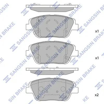 Колодка гальм. диск. HYUNDAI YF SONATA 2.0 CRDI 11 - передн. (вир-во SANGSIN) Hi-Q (SANGSIN) SP1398 (фото 1)