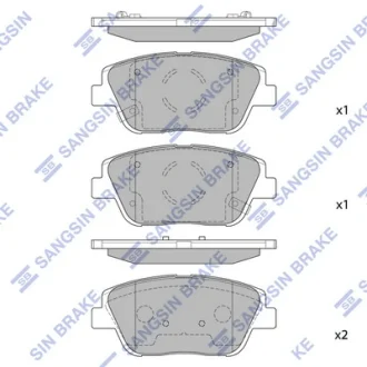 Колодка гальм. диск. HYUNDAI YF SONATA 2.0 CRDI 11 - передн. (вир-во SANGSIN) Hi-Q (SANGSIN) SP1398