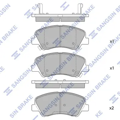 Колодка гальм. диск. KIA RIO 11 - передн. (вир-во SANGSIN) Hi-Q (SANGSIN) SP1399 (фото 1)