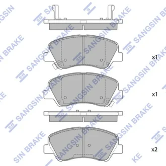 Колодка гальм. диск. KIA RIO 11 - передн. (вир-во SANGSIN) Hi-Q (SANGSIN) SP1399