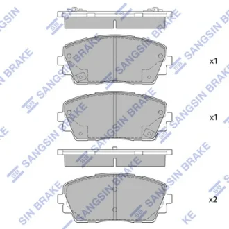 Колодка гальм. диск. KIA PICANTO 11 - передн. (вир-во SANGSIN) Hi-Q (SANGSIN) SP1405
