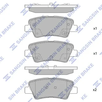 Колодка гальм. диск. HYUNDAI VELOSTER 11- KIO RIO 11- задн. (вир-во SANGSIN) Hi-Q (SANGSIN) SP1407