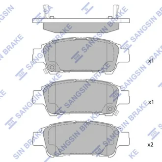 Колодка гальм. диск. TOYOTA AVENSIS VERSO, PREVIA 2.0D-4D 16V 01.02 - задн. (вир-во SANGSIN) Hi-Q (SANGSIN) SP1423