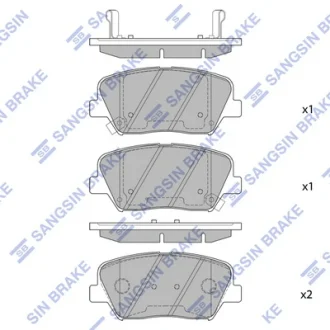 Колодка гальм. HYUNDAI SANTA FE(USA) 10- передн. (вир-во SangSin) Hi-Q (SANGSIN) SP1424