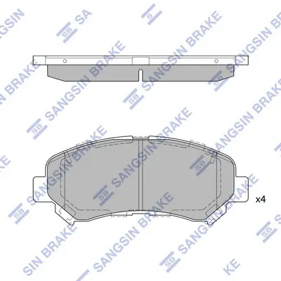 Колодка гальм. диск. NISSAN QASHQAI, TEANA, X-TRAIL 1.5DCI-2.3I 03.10 - передн. (вир-во SANGSIN) Hi-Q (SANGSIN) SP1451 (фото 1)
