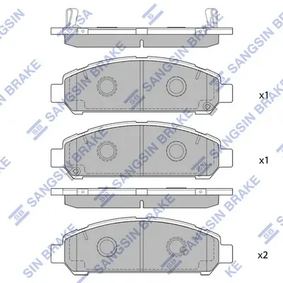 Колодка гальм. диск. TOYOTA VENZA 09-11 передн. (вир-во SANGSIN) Hi-Q (SANGSIN) SP1454 (фото 1)