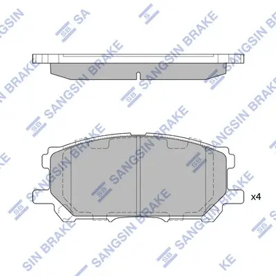 Колодка гальм. диск. LEXUS RX 400, 450 06 - передн. (вир-во SANGSIN) Hi-Q (SANGSIN) SP1456 (фото 1)