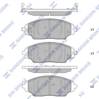 Колодка гальм. диск. CHEVROLET AVEO 12 передня. (вир-во SANGSIN) Hi-Q (SANGSIN) SP1481