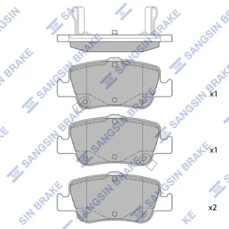 Колодка гальм. диск. TOYOTA AURIS 09 - задн. (вир-во SANGSIN) Hi-Q (SANGSIN) SP1501