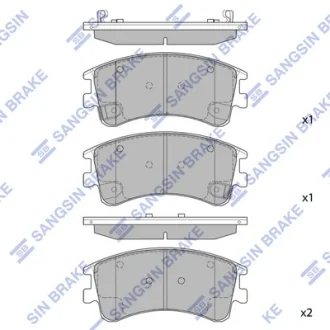Колодка гальм. диск. MAZDA 6 02 - передн. (вир-во SANGSIN) Hi-Q (SANGSIN) SP1518