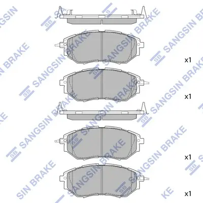 Колодка гальм. диск. SUBARU LEGACY IV передн. (вир-во SANGSIN) Hi-Q (SANGSIN) SP1534 (фото 1)
