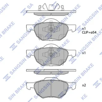 Колодка гальм. диск. HONDA ACCORD передн. (вир-во SANGSIN) Hi-Q (SANGSIN) SP1573