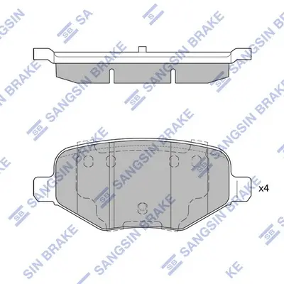 Колодка гальм. диск. FORD EXPLORER 15- задн. (вир-во SANGSIN) Hi-Q (SANGSIN) SP1621 (фото 1)