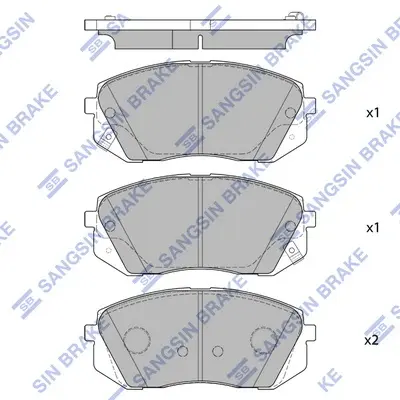 Колодка гальм. диск. HYUNDAI SONATA (LF) 16" 14 передн. (вир-во SANGSIN) Hi-Q (SANGSIN) SP1682 (фото 1)