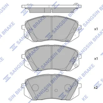 Колодка гальм. диск. HYUNDAI SONATA (LF) 16" 14 передн. (вир-во SANGSIN) Hi-Q (SANGSIN) SP1682