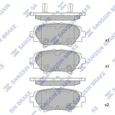 Колодка гальм. диск. MAZDA 3 (BM) SKYACTIV 13- задн. (вир-во SANGSIN) Hi-Q (SANGSIN) SP1730 (фото 1)