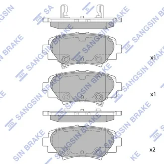 Колодка гальм. диск. MAZDA 3 (BM) SKYACTIV 13- задн. (вир-во SANGSIN) Hi-Q (SANGSIN) SP1730