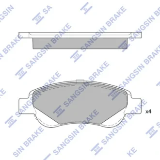 Колодка гальм. диск. CITROEN C1 II 14 - передн. (вир-во SANGSIN) Hi-Q (SANGSIN) SP1750