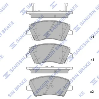 Колодка гальм. диск. HYUNDAI ELANTRA (AD) 17 - передн. (вир-во SANGSIN) Hi-Q (SANGSIN) SP1905