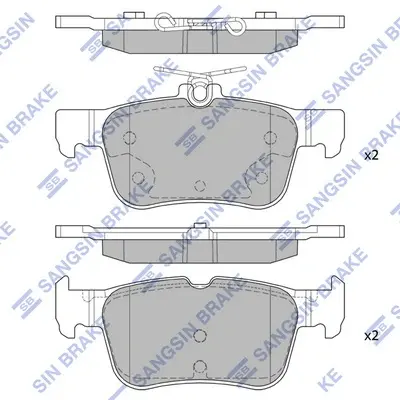 Колодка гальм. диск. FORD EDGE 15 - задн. (вир-во SANGSIN) Hi-Q (SANGSIN) SP1919 (фото 1)