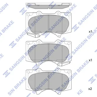 Колодка гальм. диск. TOYOTA LAND CRUISER передн. (вир-во SANGSIN) Hi-Q (SANGSIN) SP2033