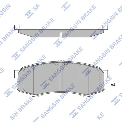 Колодка гальм. диск. TOYOTA LC80,105, PRADO задн. (вир-во SANGSIN) Hi-Q (SANGSIN) SP2040 (фото 1)