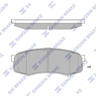 Колодка гальм. диск. TOYOTA LC80,105, PRADO задн. (вир-во SANGSIN) Hi-Q (SANGSIN) SP2040