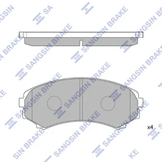 Колодка гальм. диск. MAZDA MPV передн. (вир-во SANGSIN) Hi-Q (SANGSIN) SP2075