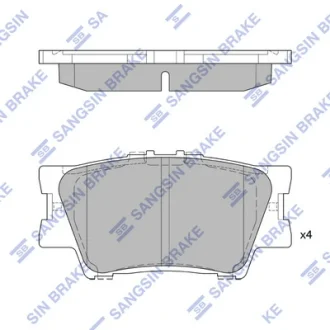 Колодка гальм. диск. TOYOTA CAMRY, RAV4 2.0I, 2.4I 16V 06 - задн. (вир-во SANGSIN) Hi-Q (SANGSIN) SP2081