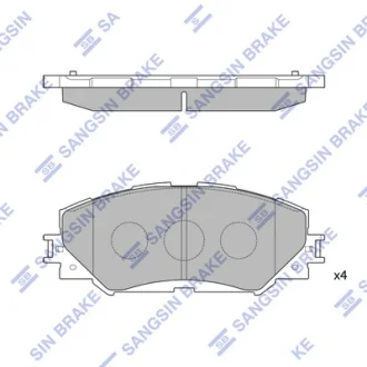 Колодка гальм. диск. TOYOTA RAV 4 2.4VVT-I 4WD 06 - передн. (вир-во SANGSIN) Hi-Q (SANGSIN) SP2093