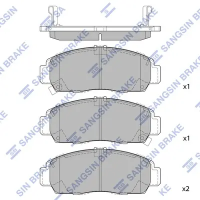 Колодка гальм. диск. HONDA ACCORD EX 08-10 передн. (вир-во SANGSIN) Hi-Q (SANGSIN) SP2114 (фото 1)