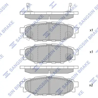 Колодка гальм. диск. SUBARU FORESTER 09 - задн. (вир-во SANGSIN) Hi-Q (SANGSIN) SP2118 (фото 1)