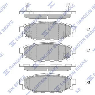 Колодка гальм. диск. SUBARU FORESTER 09 - задн. (вир-во SANGSIN) Hi-Q (SANGSIN) SP2118