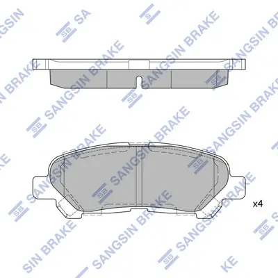 Колодка гальм. диск. TOYOTA HIGHLANDER задн. (вир-во SANGSIN) Hi-Q (SANGSIN) SP2136 (фото 1)