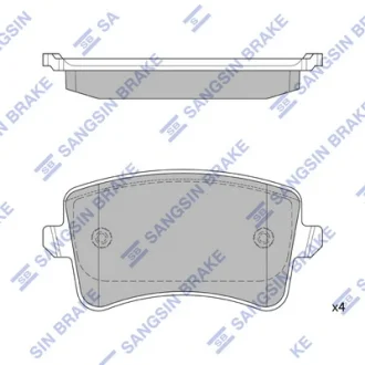 Колодка гальм. диск. AUDI A4 задн. (вир-во SANGSIN) Hi-Q (SANGSIN) SP2146
