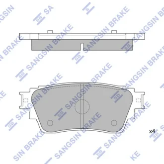 Колодка гальм. диск. MITSUBISHI Outlander, ASX задн. (вир-во SANGSIN) Hi-Q (SANGSIN) SP4350