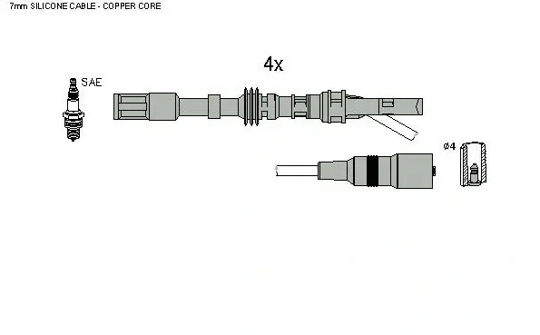 Проводи запалювання VW Golf IV 1.8i 97-05 (к-кт) (HÜCO) HITACHI 134134 (фото 1)